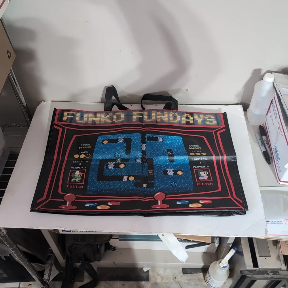 Funko Fundays Retro Arcade Tote Bag – Large 24x15x9 – Black/Blue - Picture 14 of 14